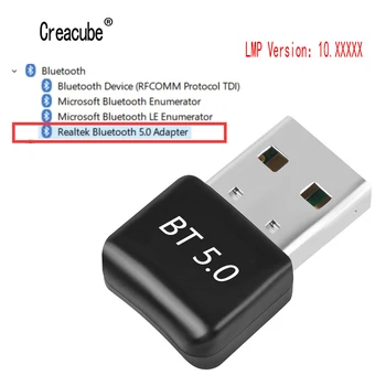 Creacube Wireless USB Bluetooth-5.0-Adapter Bluetooth Dongle Musik Modtager Adaptador Bluetooth-Sender til PC Win 7 8 10