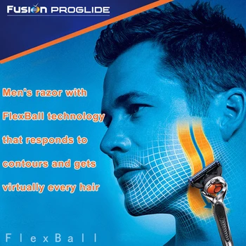 Gillette Fusion Proglide Mænd Manual Shaver Barbermaskiner Maskine til barberbladene 5 Lag Kassetter Med Replacebale Blade Barbermaskiner