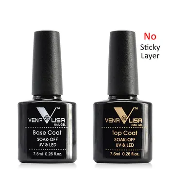 Venalisa 2020 Ny neglelak-gel kit led nail lampe manicure base lag topcoat 7.5 ml farve gel polish komplet sæt
