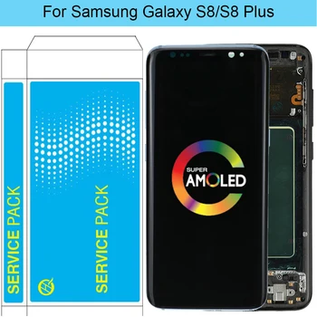 Original S8 LCD-For Samsung Galaxy S8 Plus LCD-Skærm Med Ramme AMOLED S8 G950F G950A Skærm S8 Plus G955F G955A LCD -