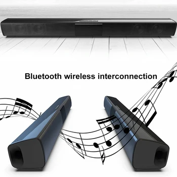 BS-28B, Genopladelige Trådløse Bluetooth-Soundbar TV hjemmebiograf FM-Radio Stereo-TV Højttaler Støtte TF Kort, U Disk