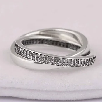 Oprindelige Engros Underskrift Lover Med Crystal Ringe Til Kvinder 925 Sterling Ring Bryllup Part Gave Fine Smykker