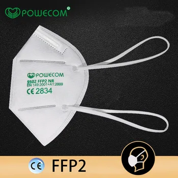 POWECOM FFP2 CE-Godkendt Masker Ikke-disponible Sikkerhed Beskyttende Mund Maske 95% Filtrerende Maske Dæmpe FFP2 Hovedbøjle ansigtsmasker