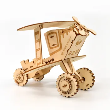 Laserskæring DIY Biplan Santa Claus Telefonen Holder Stand Legetøj 3D Træ-Puslespil Toy Forsamling Træ Håndværk Kits for Børn