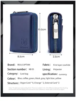 Xiaomi Første Lag Okseskind Kortholderen Mænds Casual Læder Taske Kørekort Pakke Kort Tegnebog Multifunktionelle Mønt Pung
