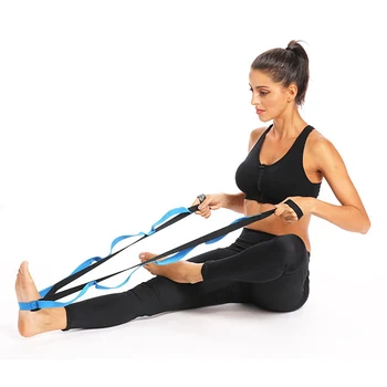 Trænings-og Strække Ud Yoga Strap Med 2m Fleksibel Sløjfer Pilates Træning Fysisk Træning Body Building Modstand Bælte