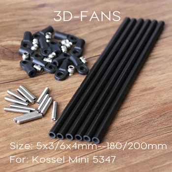 Delta Kossel 3D-Printer M3/M4 180/200MM Længde Parallel Arm Fiskeøje Carbon Stang K800 Mini 5347 Opgradere Diagonal Tryk Stænger