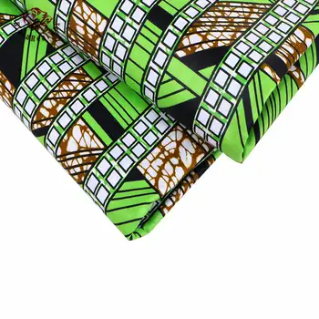 2020 BintarealWax Høj Kvalitet Bomuld Wax Grøn Blomst design Afrikanske Voks Hot Salg Design Afrikanske Voks Stof 24FS1147