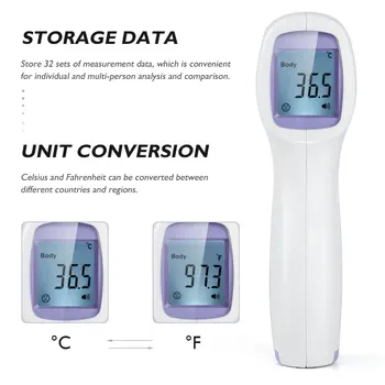 Berøringsfri Infrarød Panden Termometer ABS for Voksne og Børn med Lcd-Display Digital Laser Temperatur Værktøj