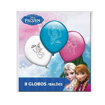 Globos de Disney-Frosne - 8 globos pequeños globos para fiestas 3 farver globo pack
