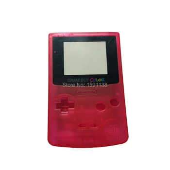 Nyt Produkt Tegnefilm Linse Klar Pink Farve Plast Boliger Case Cover Passer GameboyColor GBCGB Boy Color Spil NintendoGBC Konsol