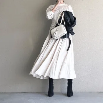 Kvindernes Påklædning 2020 Ny Japansk Stil Tre-Kvart Ærme Rund Hals Pullover Passer til Mode Bow Tie Off Krave Søde Piger